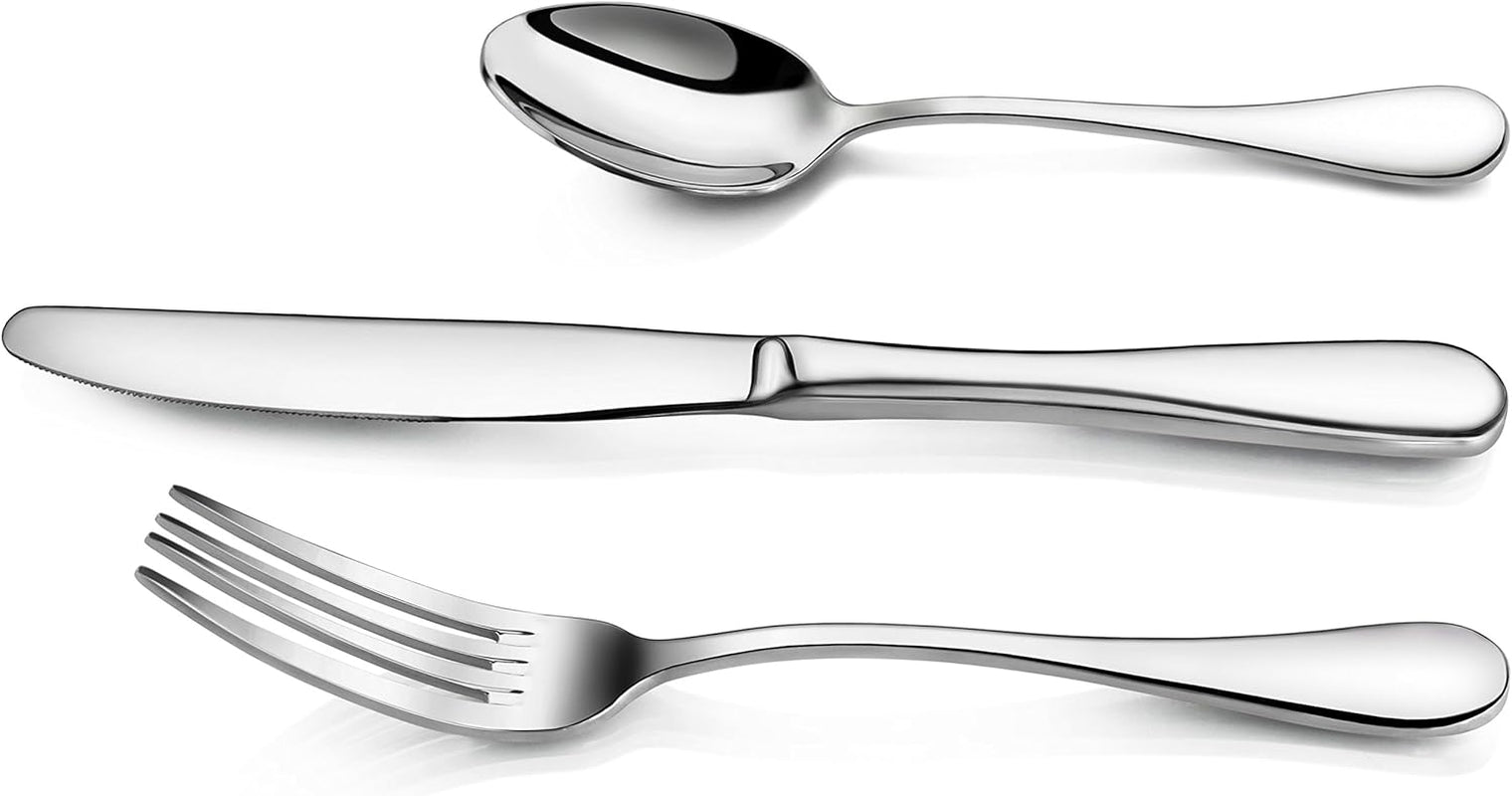 59380 Rain 18/10 Stainless Steel Flatware 36-Piece Set, Service of 12