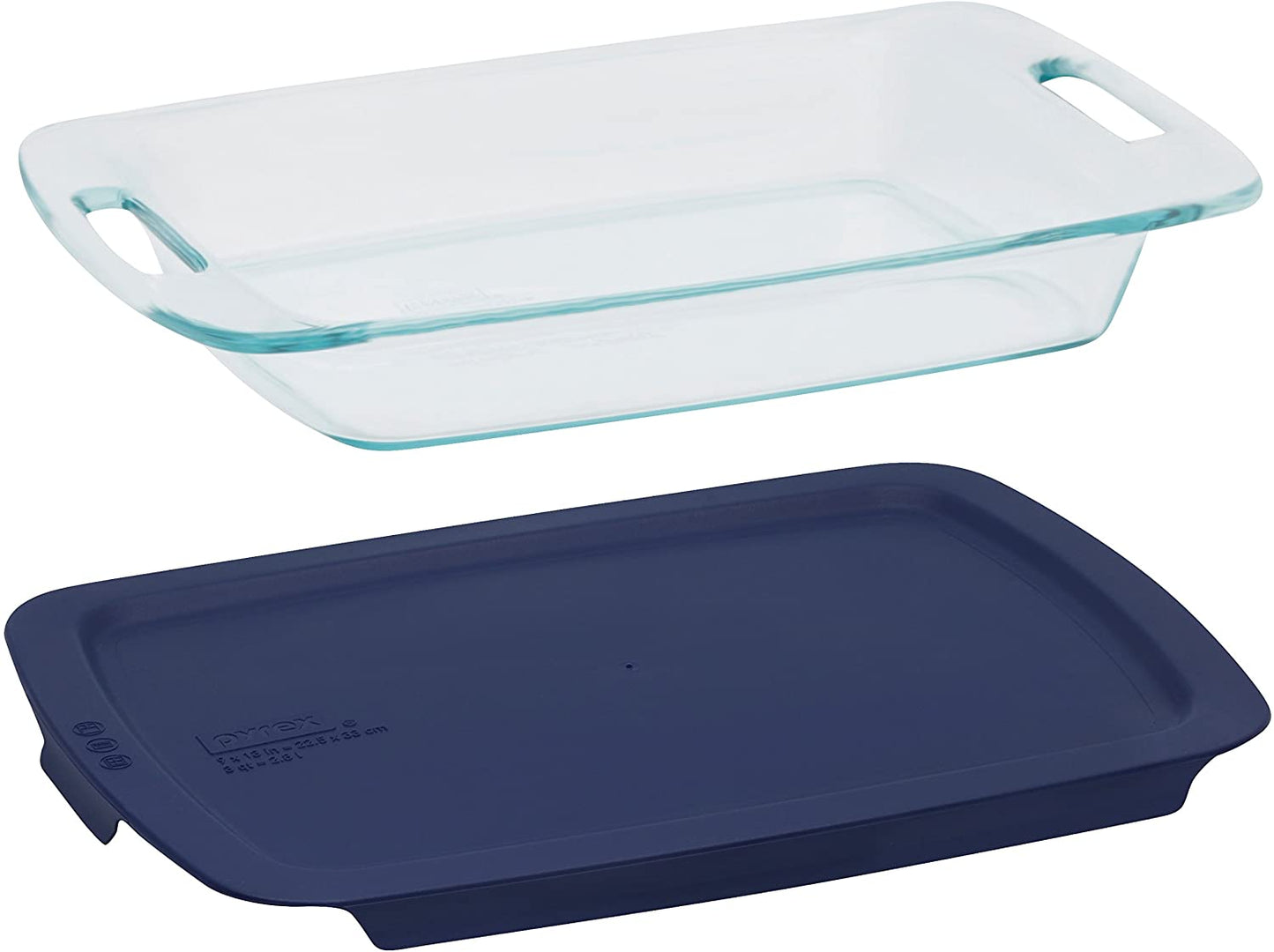 Easy Grab 4-Pack Glass Baking Dish Set (2QT, 3QT) & Food Storage Set (1 Cup) with Bpa-Free Lids, Bakeware and Food Storage Set Combo, Dishwasher, Microwave, Freezer & Pre-Heated Oven Safe