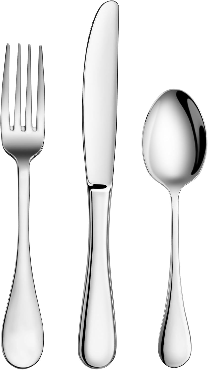 59380 Rain 18/10 Stainless Steel Flatware 36-Piece Set, Service of 12